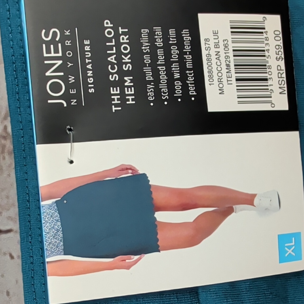 Jones New York Moroccan Blue Skort XL Nwt - Picture 4 of 5